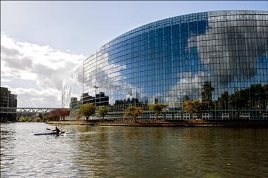 European Parliament building in Brussels